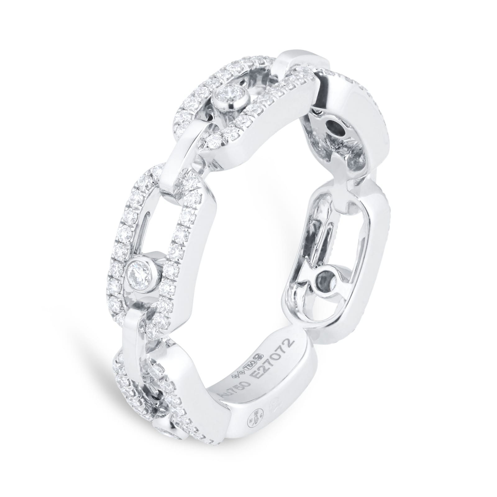 Messika 18ct White Gold Move Uno Multi Pavé 0.43cttw Diamond Ring Messika 18ct White Gold Move Uno Multi Pavé 0.43cttw Diamond Ring