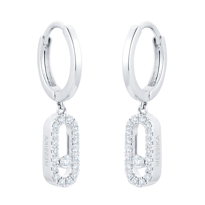 Messika 18ct White Gold Move Uno Drop 0.19cttw Diamond Earrings