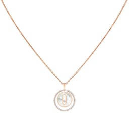 37710812 - 18ct Rose Gold Lucky Move Mother of Pearl 0.18cttw Diamond Pendant