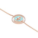 Messika 18ct Rose Gold Lucky Move PM Turquoise 0.18cttw Diamond Bracelet