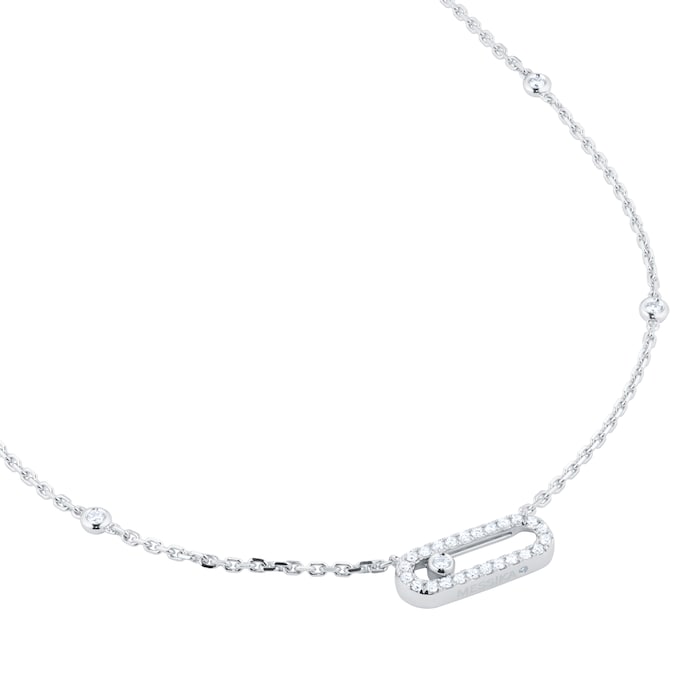 Messika 18ct White Gold Move Classique 0.22cttw Diamond Necklace