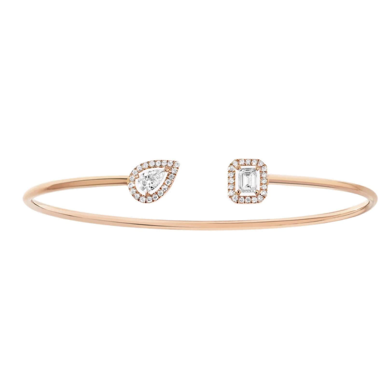 Messika 18ct Rose Gold My Twin Toi & Moi 0.35cttw Diamond Bracelet