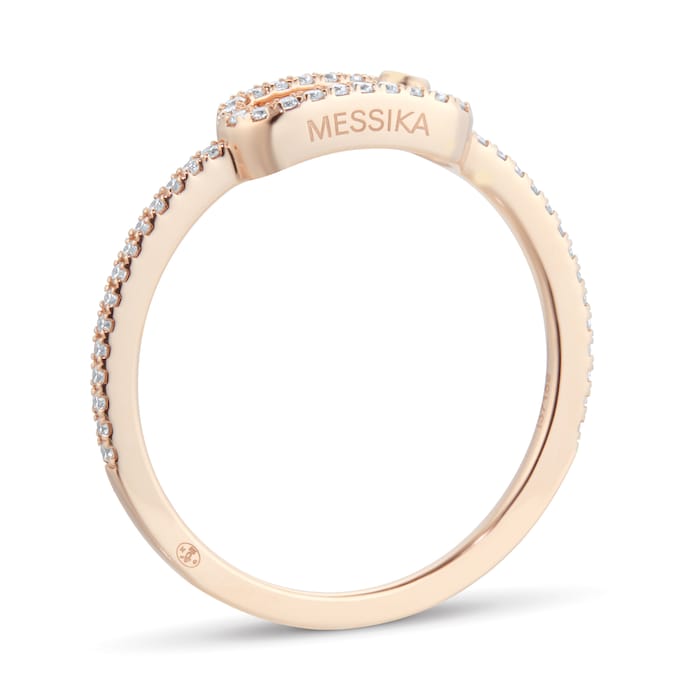 Messika 18ct Rose Gold Move Uno 0.17cttw Diamond Pave Ring