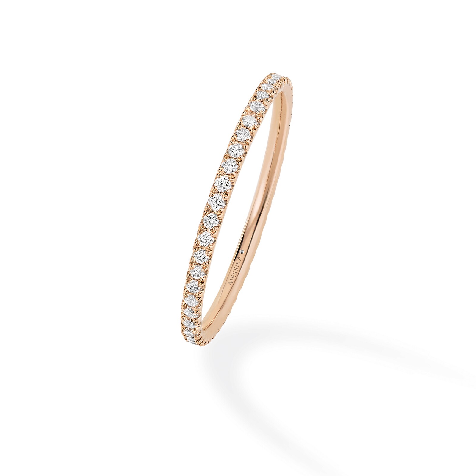 Messika 18ct Rose Gold Gatsby Diamond Pave Wedding Ring