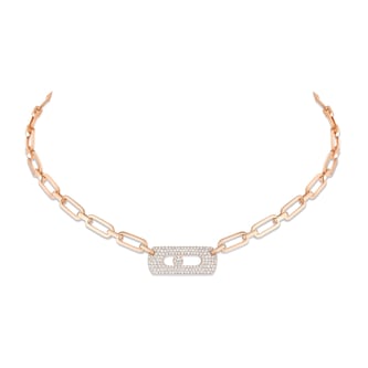 Messika 18k Rose Gold 0.79cttw Diamond My Move Necklace 45cm Messika 18k Rose Gold 0.79cttw Diamond My Move Necklace 45cm