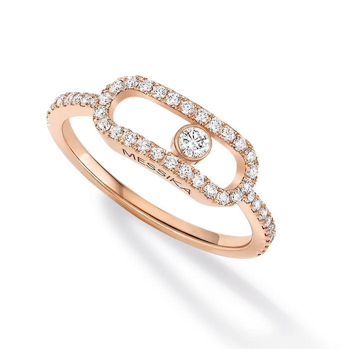 Messika 18k Rose Gold 0.31cttw Diamond Move Uno Ring Size 6.75