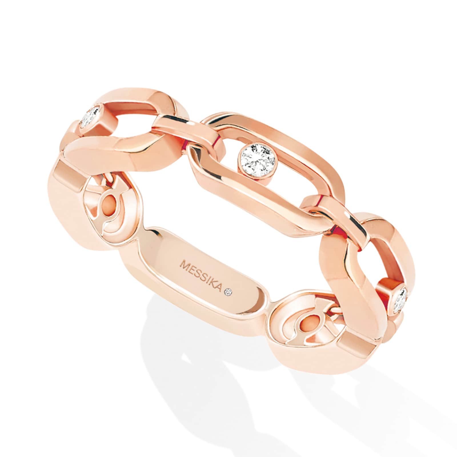 Messika 18k Rose Gold 0.09cttw Diamond Move Uno Multi Ring Size 6.75
