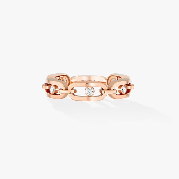 Messika 18k Rose Gold 0.09cttw Diamond Move Uno Multi Ring Size 6.75