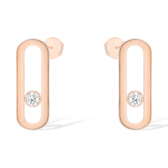 Messika 18k Rose Gold 0.16cttw Diamond Move Uno Stud Earrings Messika 18k Rose Gold 0.16cttw Diamond Move Uno Stud Earrings