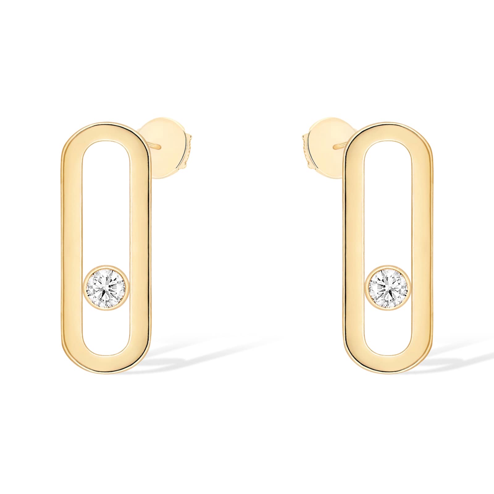 Messika 18ct Yellow Gold Move Uno 0.16ct Diamond Stud Earrings Messika 18ct Yellow Gold Move Uno 0.16ct Diamond Stud Earrings