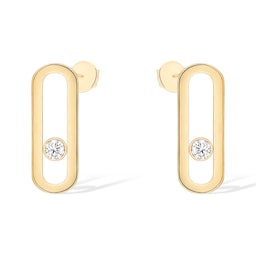 37710856 - 18ct Yellow Gold Move Uno 0.16ct Diamond Stud Earrings