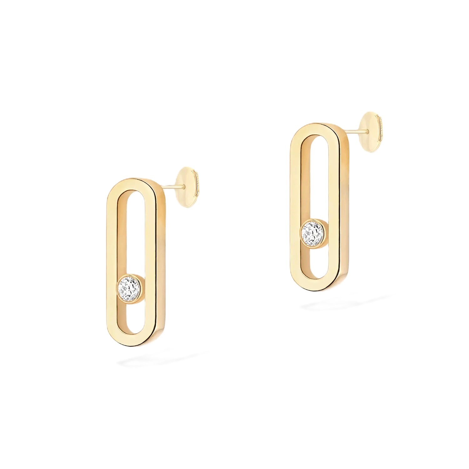 Messika 18ct Yellow Gold Move Uno 0.16ct Diamond Stud Earrings Messika 18ct Yellow Gold Move Uno 0.16ct Diamond Stud Earrings