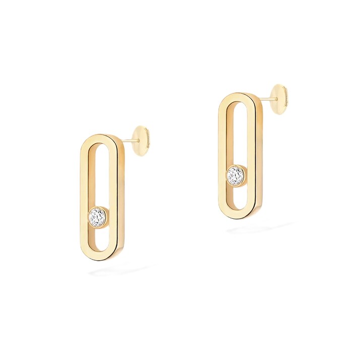 Messika 18ct Yellow Gold Move Uno 0.16ct Diamond Stud Earrings