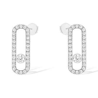Messika 18K White Gold Move Uno 0.66ct Diamond Stud Earrings Messika 18K White Gold Move Uno 0.66ct Diamond Stud Earrings