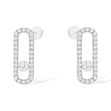 Messika 18k White Gold 0.66cttw Diamond Move Uno Stud Earrings