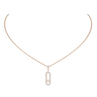 Messika 18k Rose Gold 0.35cttw Diamond Move Uno Necklace 45cm Messika 18k Rose Gold 0.35cttw Diamond Move Uno Necklace 45cm