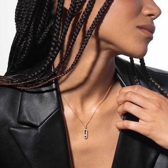 Messika 18k Rose Gold 0.35cttw Diamond Move Uno Necklace 45cm Messika 18k Rose Gold 0.35cttw Diamond Move Uno Necklace 45cm