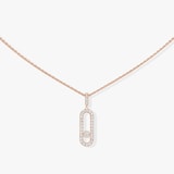Messika 18k Rose Gold 0.35cttw Diamond Move Uno Necklace 45cm
