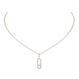Messika 18ct Yellow Gold Move Uno 0.35ct Diamond Pave Necklace