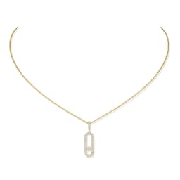 37710861 - 18ct Yellow Gold Move Uno 0.35ct Diamond Pave Necklace