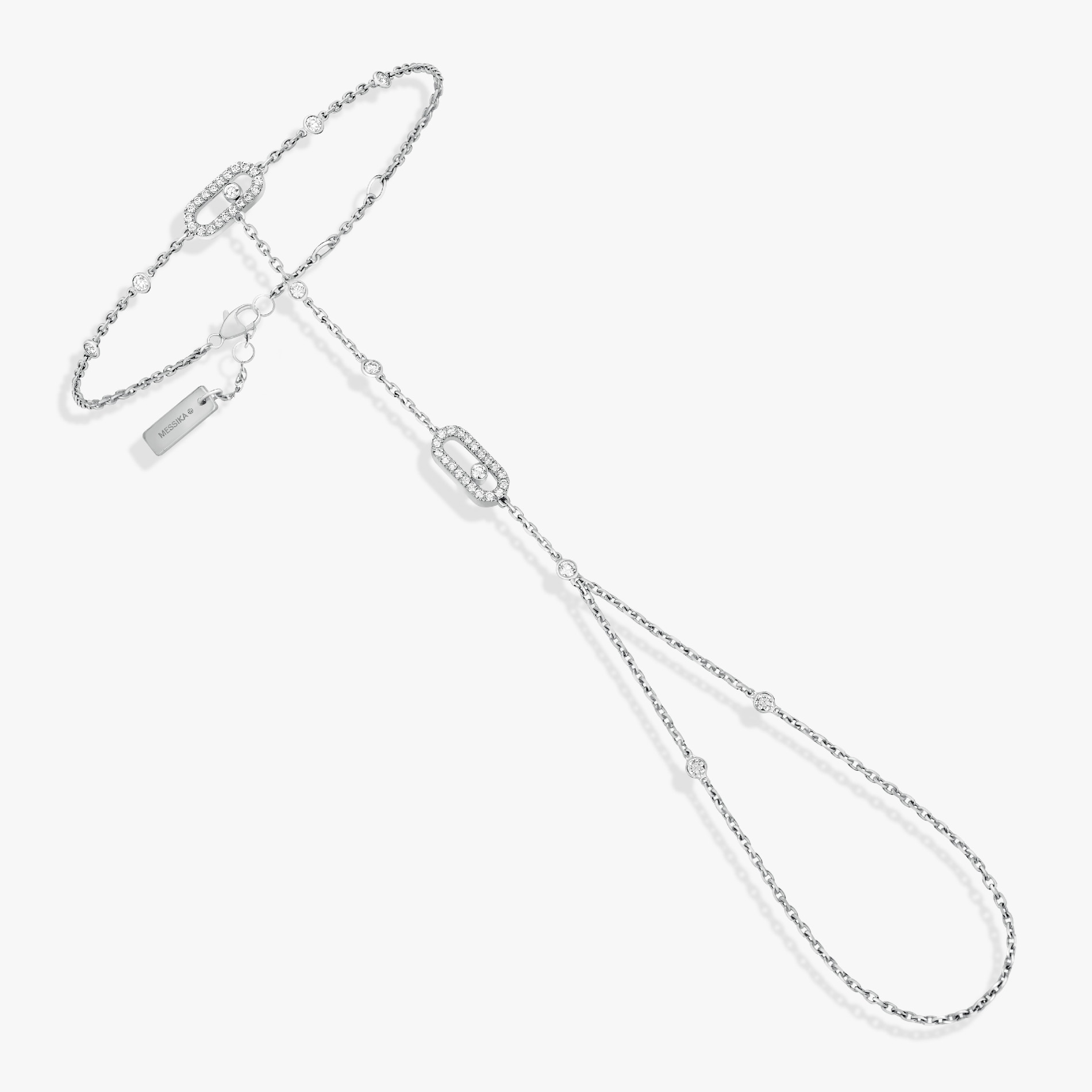 Messika 18k White Gold 0.35cttw Diamond Move Uno Hand Bracelet 18cm Messika 18k White Gold 0.35cttw Diamond Move Uno Hand Bracelet 18cm