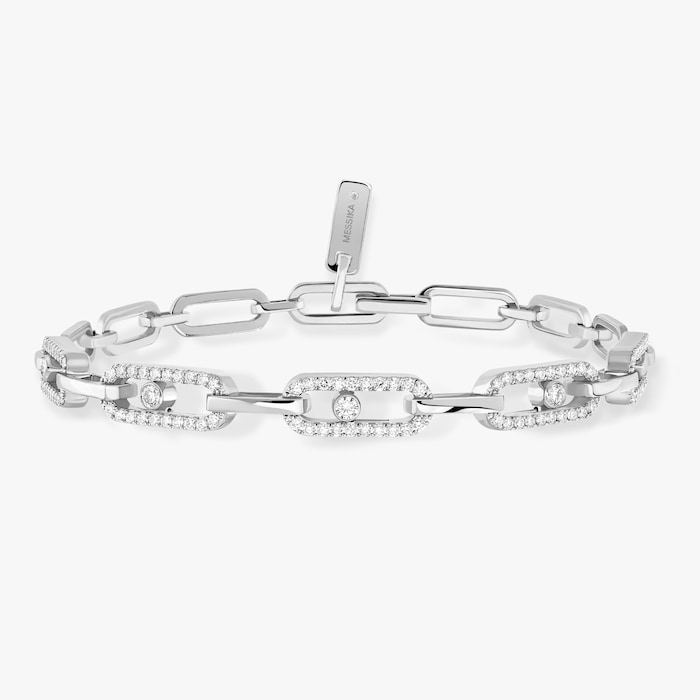 Messika 18k White Gold 0.82cttw Diamond Move Uno Multi Bracelet 15-18cm