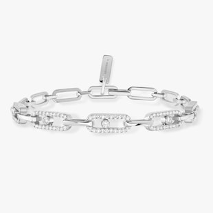 Messika 18k White Gold 0.82cttw Diamond Move Uno Multi Bracelet 15-18cm