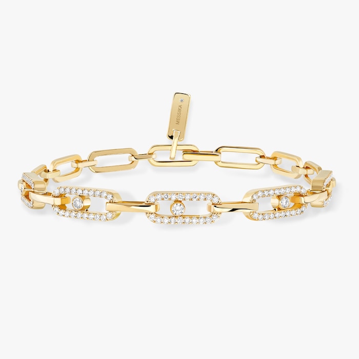 Messika 18k Yellow Gold 0.82cttw Diamond Move Uno Multi Bracelet 15-18cm