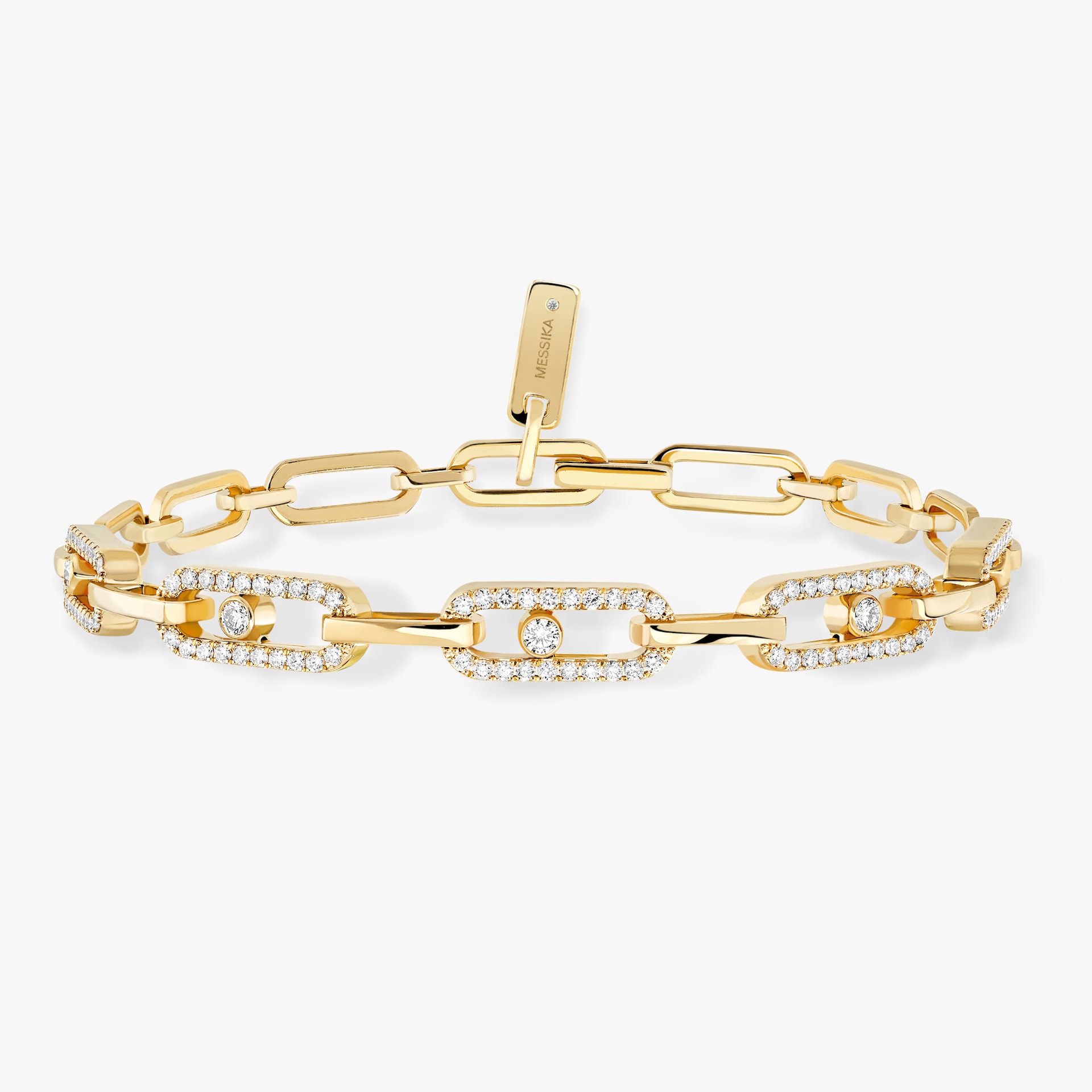 Messika 18k Yellow Gold 0.82cttw Diamond Move Uno Multi Bracelet 15-18cm