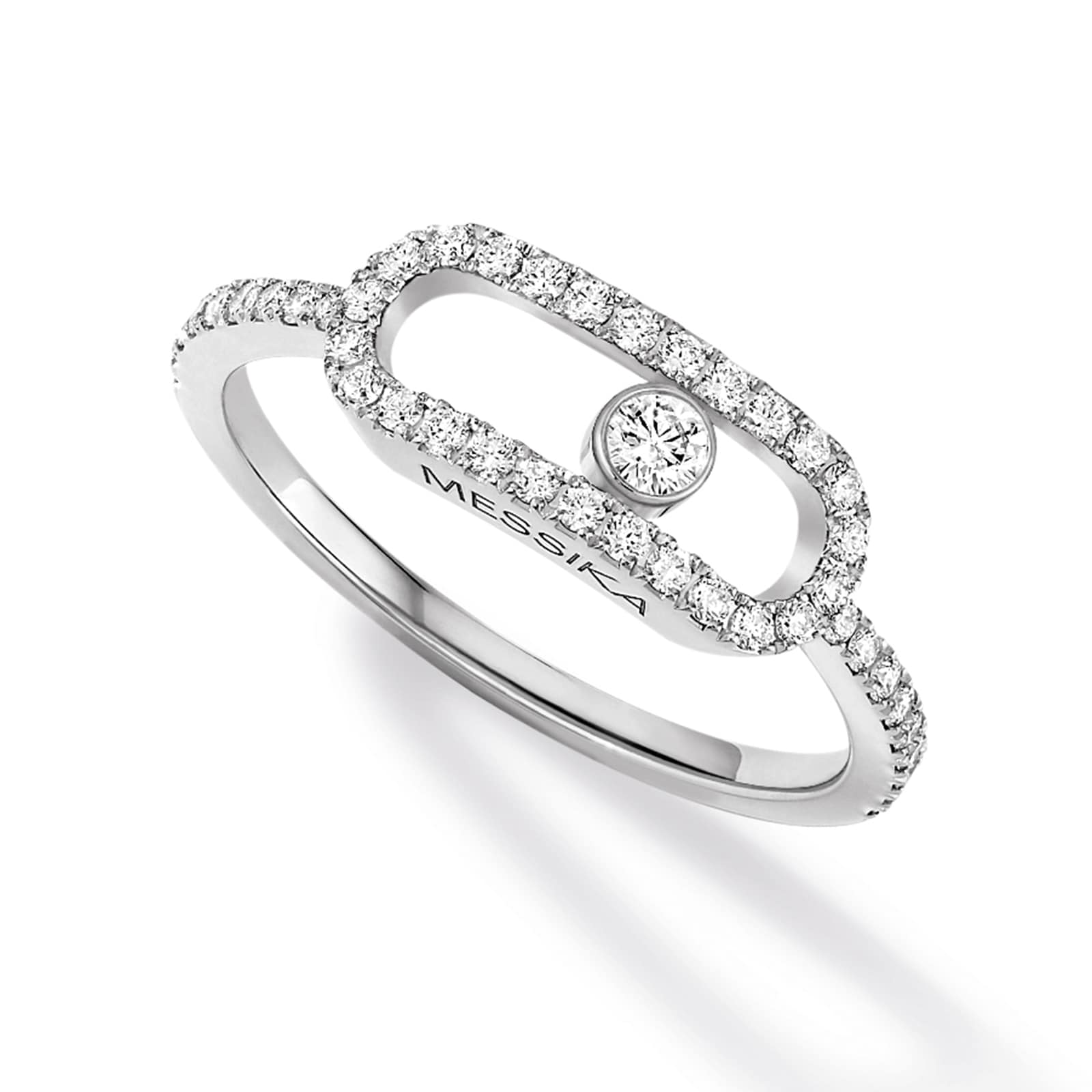 Messika 18k White Gold 0.31cttw Diamond Move Uno Ring Size 6.75 Messika 18k White Gold 0.31cttw Diamond Move Uno Ring Size 6.75