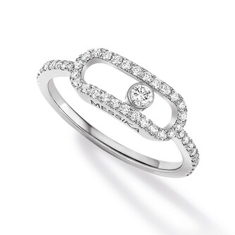 Messika 18k White Gold 0.31cttw Diamond Move Uno Ring Size 6.75 Messika 18k White Gold 0.31cttw Diamond Move Uno Ring Size 6.75
