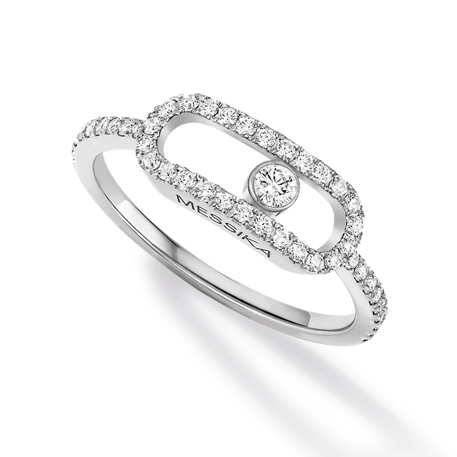 Messika 18k White Gold 0.31cttw Diamond Move Uno Ring Size 6.75