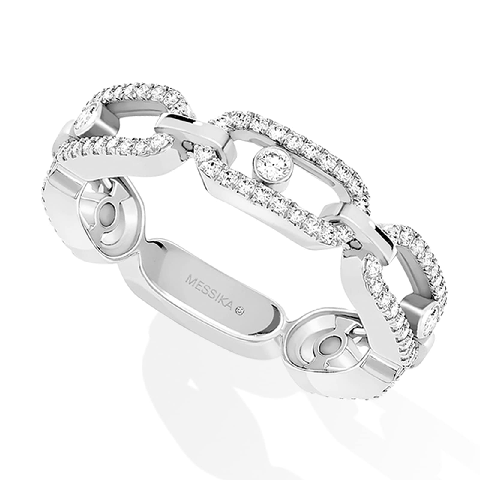 Messika 18k White Gold 0.43cttw Diamond Move Uno Multi Ring Size 6.75