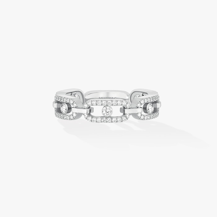 Messika 18k White Gold 0.43cttw Diamond Move Uno Multi Ring Size 6.75