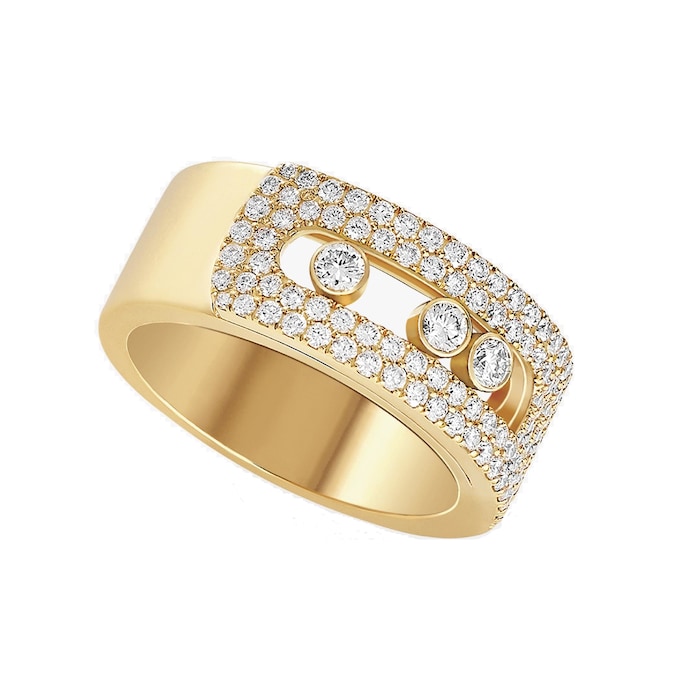 Messika 18ct Yellow Gold 0.73ct Diamond Move Noa Ring - Ring Size N