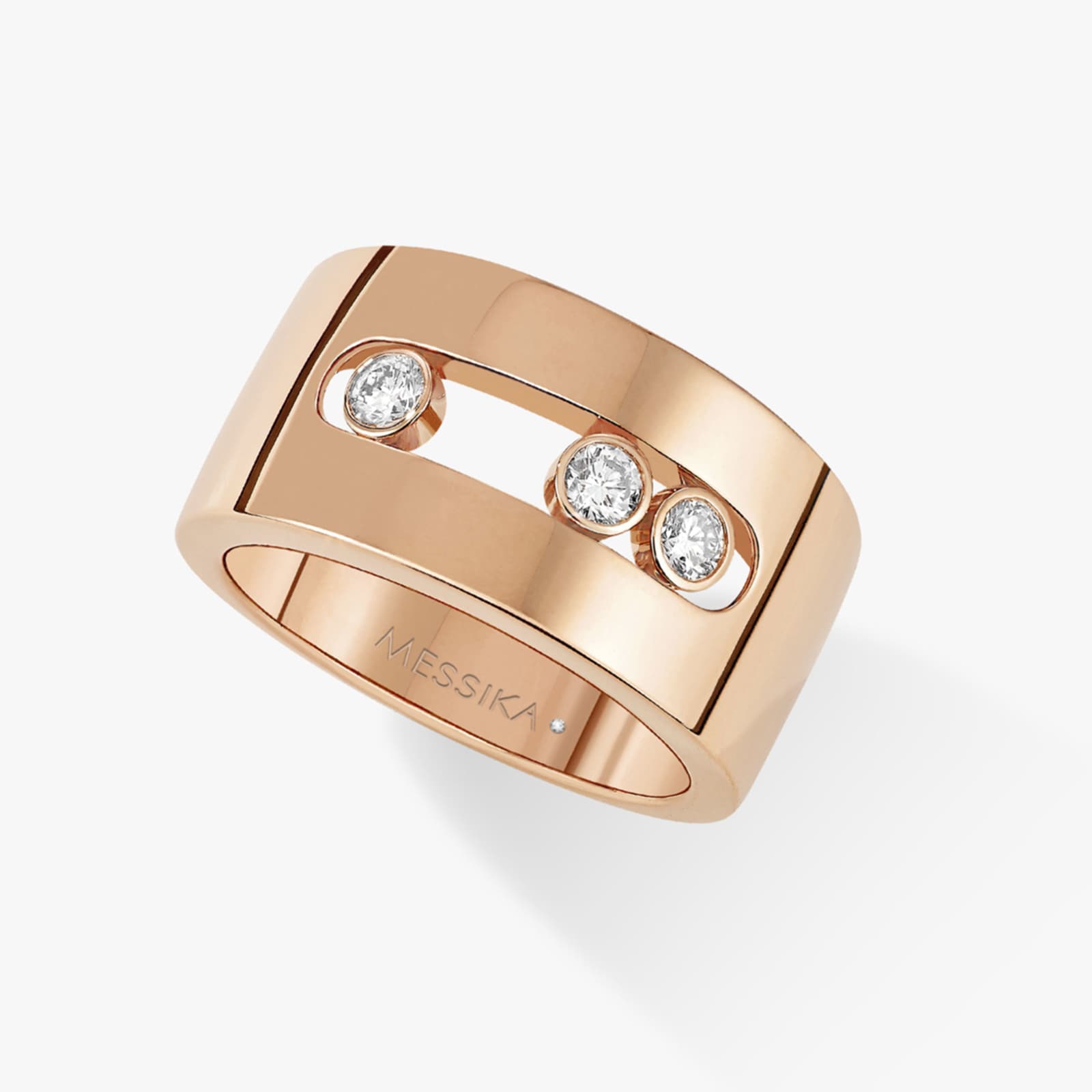 Messika 18ct Rose Gold 0.25ct Diamond Move Joaillerie Ring