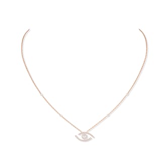 Messika 18k Rose Gold 0.30cttw Diamond Lucky Eye Necklace