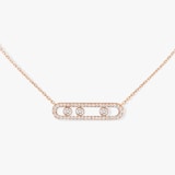 Messika 18k Rose Gold 0.70cttw Diamond Move Necklace 45cm