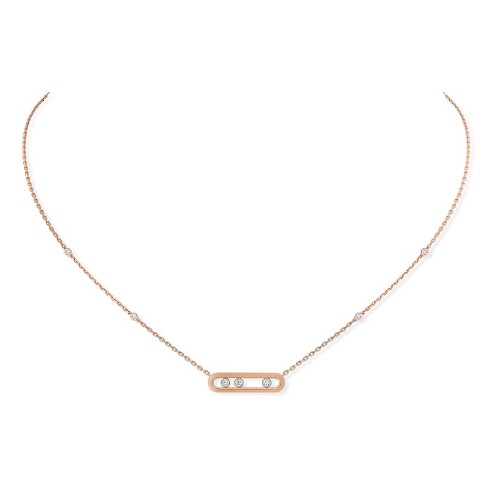 Messika 18k Rose Gold 0.15cttw Diamond Baby Move Necklace 45cm