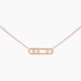 Messika 18k Rose Gold 0.15cttw Diamond Baby Move Necklace 45cm