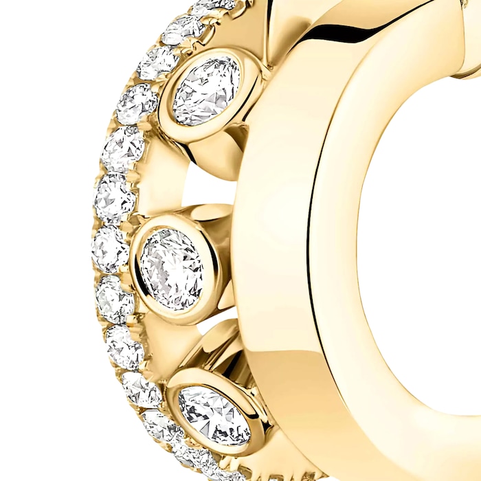 Messika 18K Yellow Gold Move Romane Diamond Mini Hoop Earrings