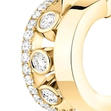 Messika 18K Yellow Gold Move Romane Diamond Mini Hoop Earrings