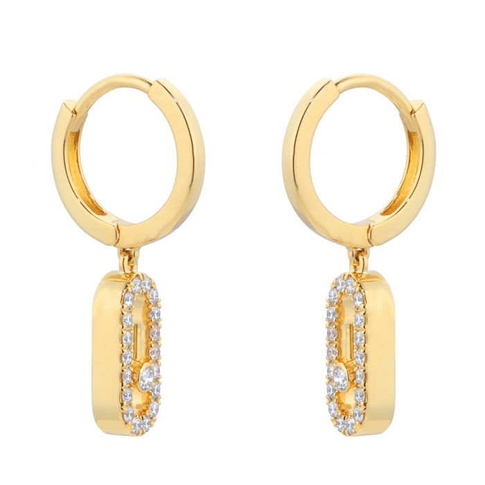 Messika 18ct Yellow Gold Move Uno 0.19cttw Diamond Drop Earrings