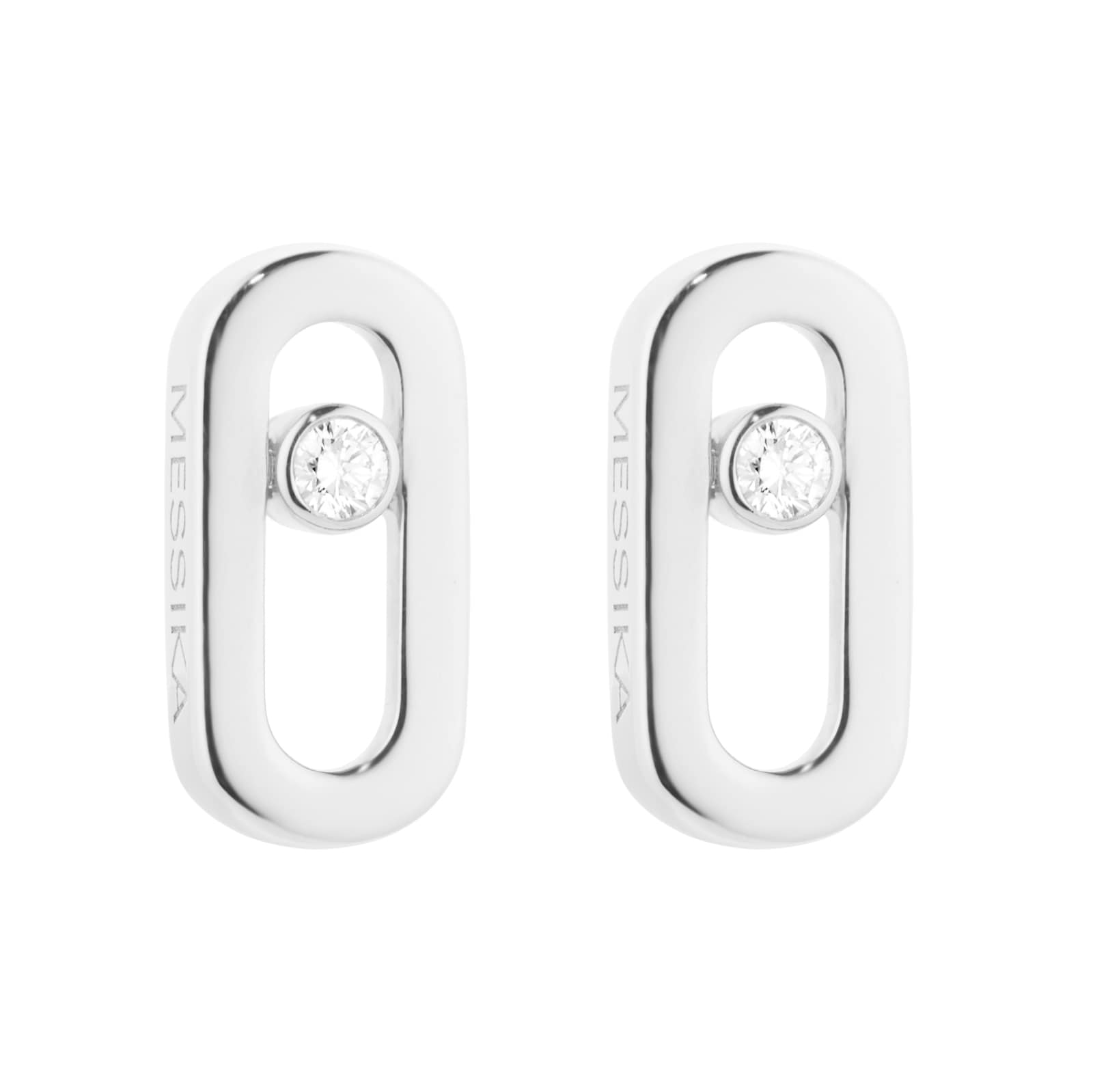 Messika 18ct White Gold Move Uno 0.03cttw Diamond Stud Earrings Messika 18ct White Gold Move Uno 0.03cttw Diamond Stud Earrings
