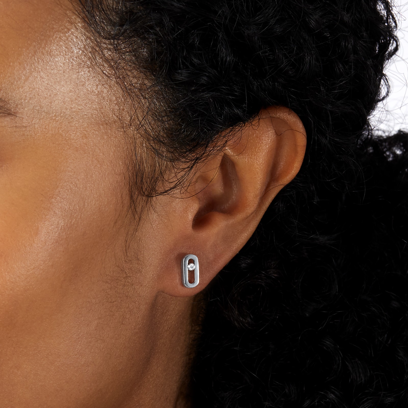 Messika 18ct White Gold Move Uno 0.03cttw Diamond Stud Earrings Messika 18ct White Gold Move Uno 0.03cttw Diamond Stud Earrings