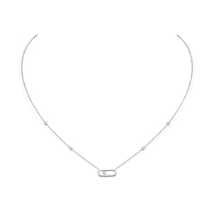Messika 18k White Gold 0.10cttw Diamond Move Uno Necklace