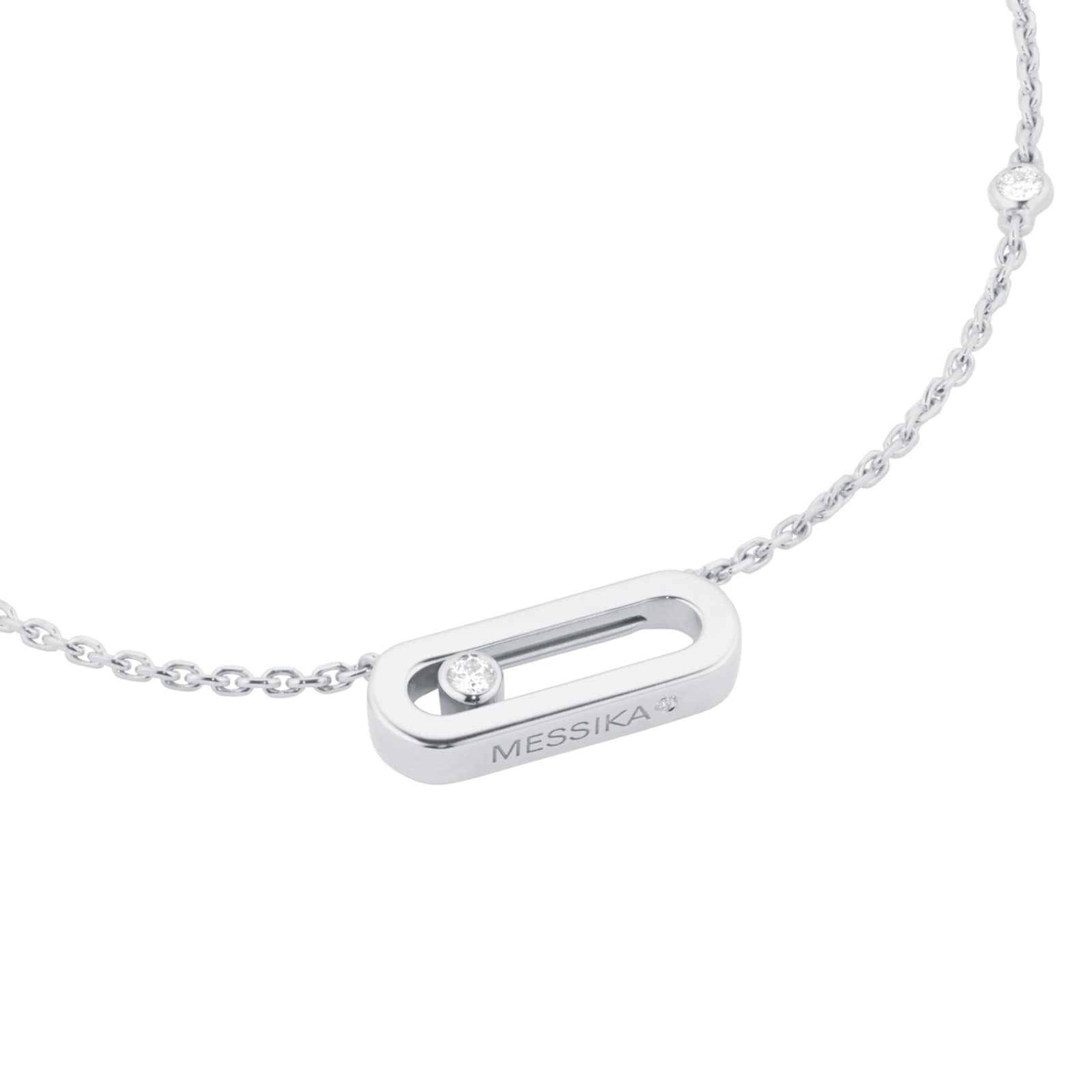 Messika 18k White Gold 0.10cttw Diamond Move Uno Necklace