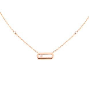 Messika 18ct Rose Gold Move Uno 0.10cttw Diamond Necklace