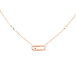 37711011 - 18ct Rose Gold Move Uno 0.10cttw Diamond Necklace