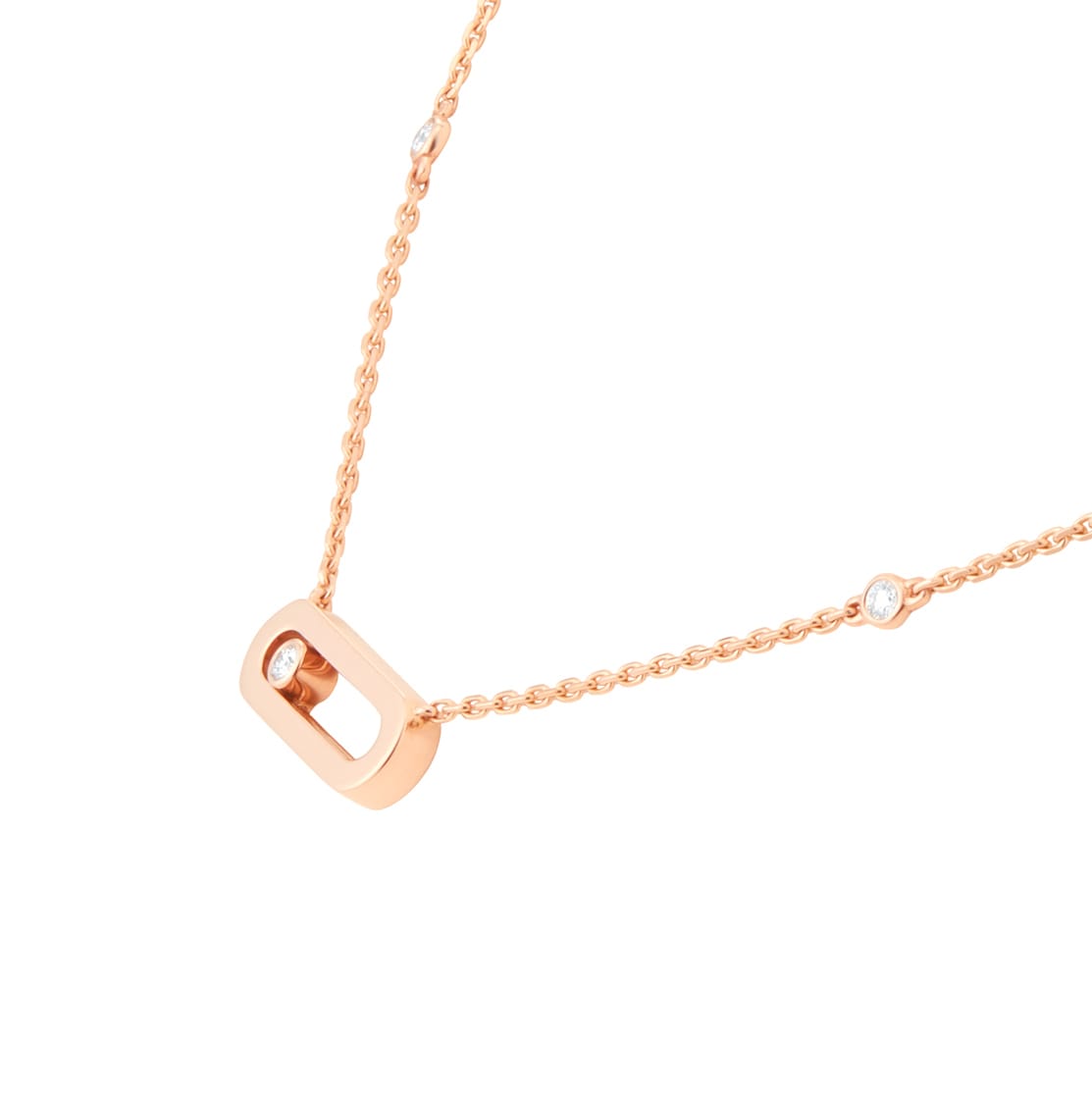 Messika 18ct Rose Gold Move Uno 0.10cttw Diamond Necklace Messika 18ct Rose Gold Move Uno 0.10cttw Diamond Necklace